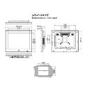 AFL3-12A-BT 12.1" Fanless Touch Panel PC Dimension