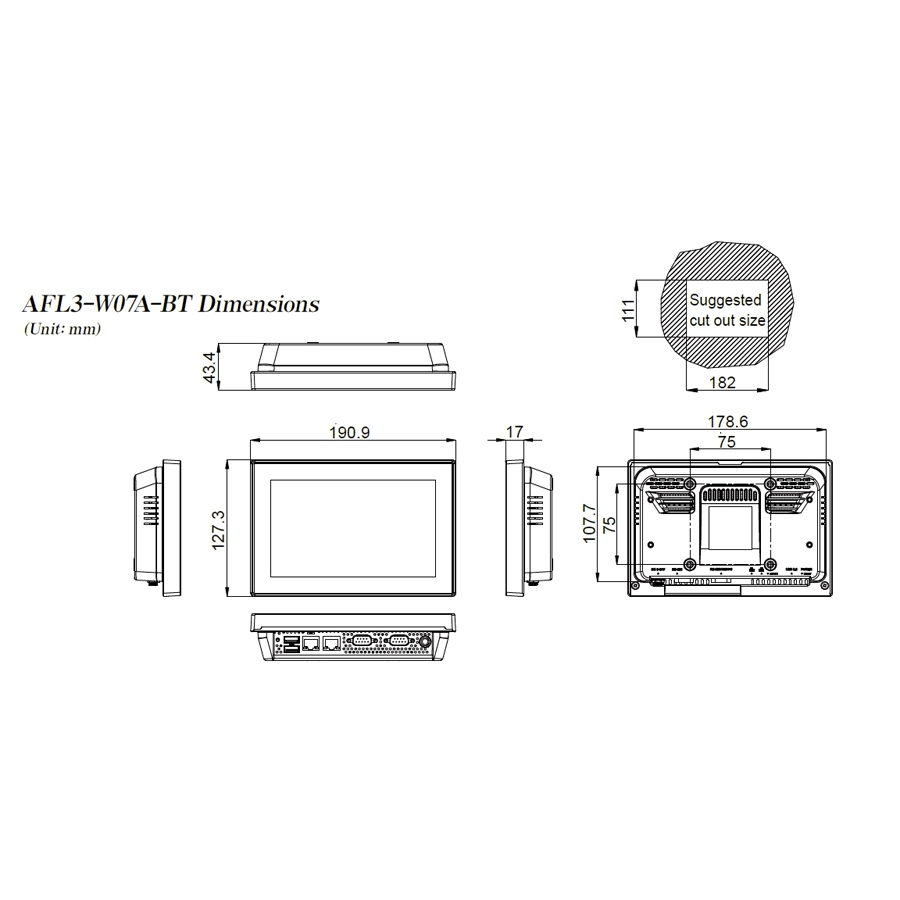 Afl W A Bt Fanless Touch Panel Pc With Intel Celeron N Ghz Dual Core Processor