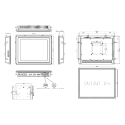 GOT5120T-834 12.1" Fanless Touch Panel PC Dimension