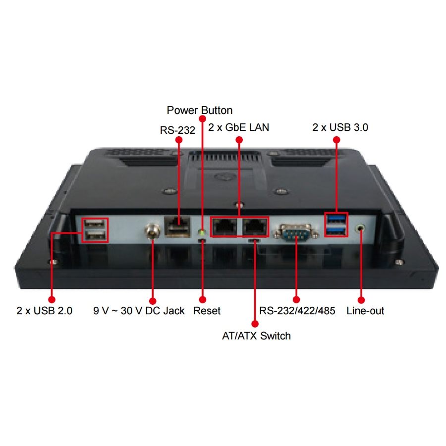 Afl W A Bt Fanless Touch Panel Pc With Intel Celeron J